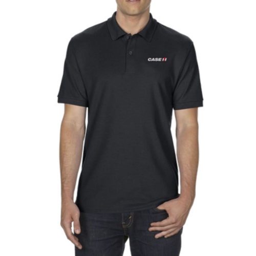 Case Ih Dryblend Double Pique Polo Black