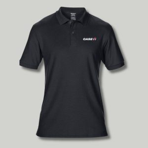 Black Double Pique Polo