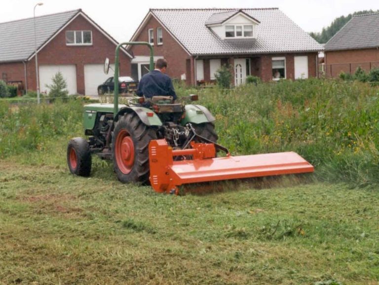 Perfect Flail Mower Cutting Grass In Field